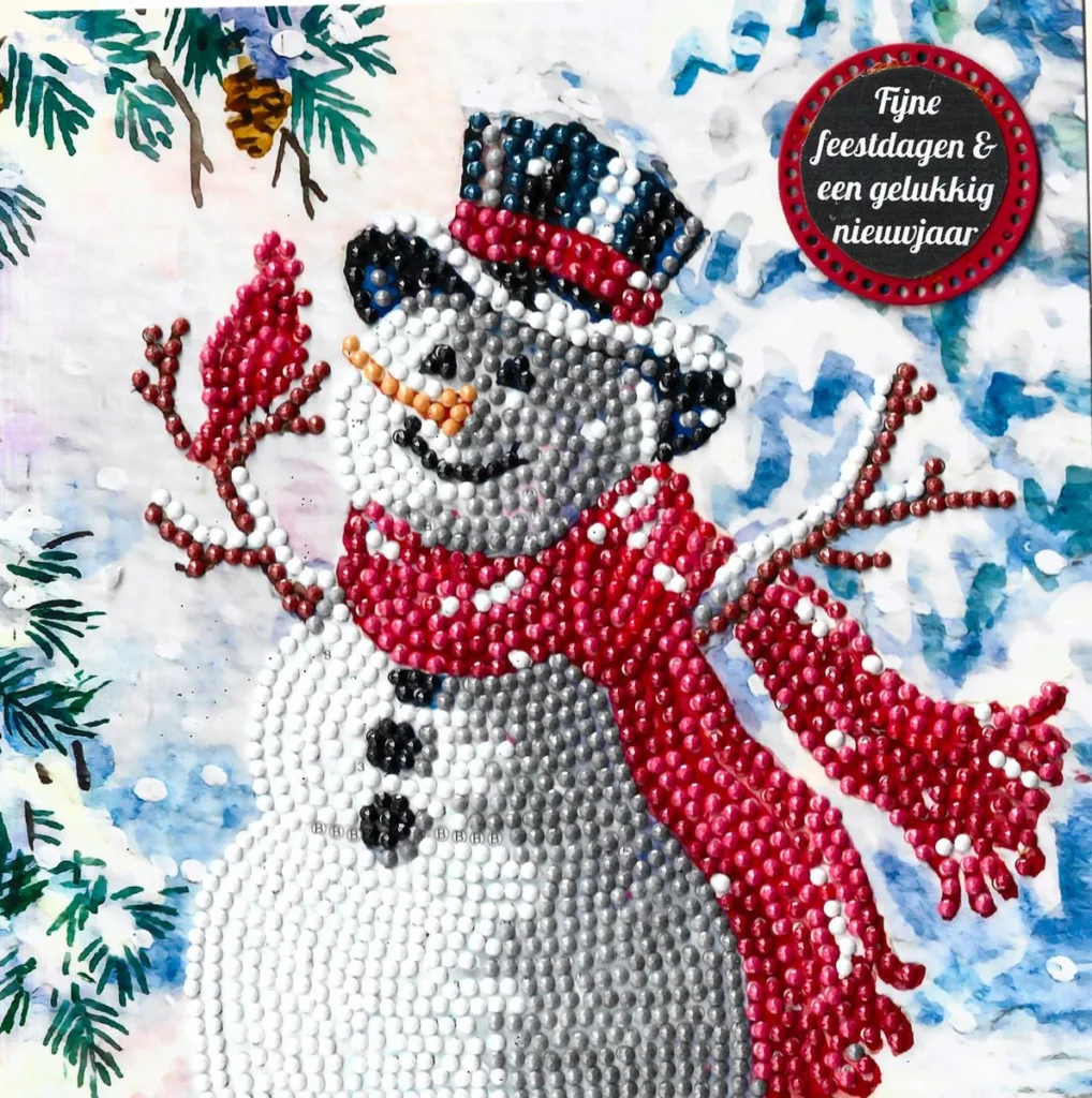 Diamond painting sneeuwpop