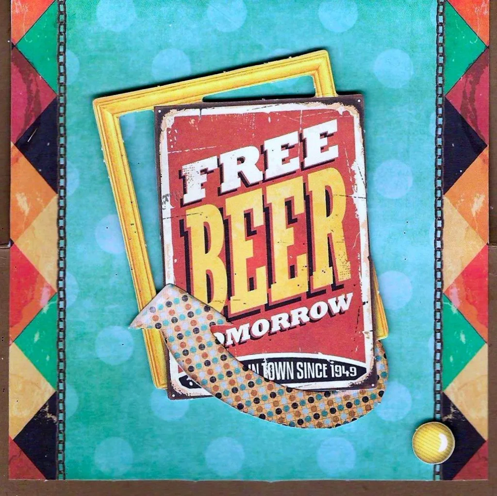 Free beer in gele lijst