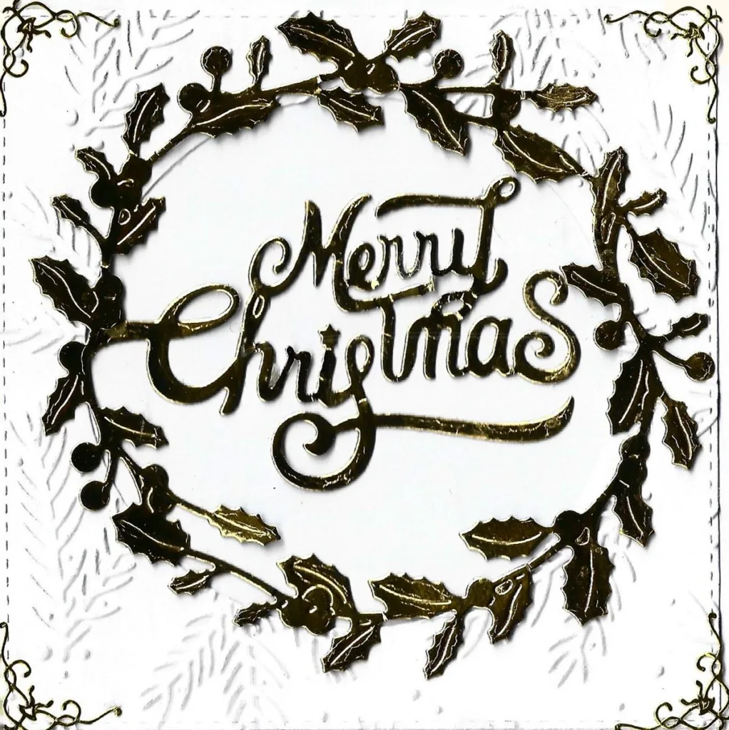 Gouden krans merry christmas