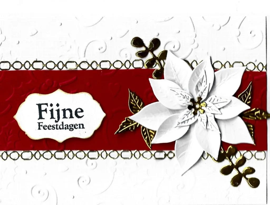 Witte kerstster fijne feestdagen